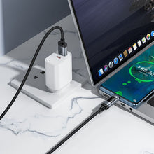 Заредете изображение във визуализатора на галерията – Data Cable with digital display USB A to USB C Hoco PD 6A 100W 1,2 m U148 black
