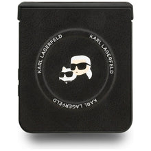 Заредете изображение във визуализатора на галерията – Оригинален гръб KARL LAGERFELD за SAMSUNG Z Flip7 compatible with MagSafe KLHMZF7PSMLRKCK (PU K&amp;C PINS) черен
