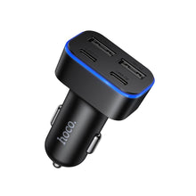 Заредете изображение във визуализатора на галерията – Car charger Hoco 2xUSB A + 2xUSB C PD QC3.0 42W Z63 black

