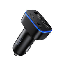 Заредете изображение във визуализатора на галерията – Car charger Hoco 2xUSB A + 2xUSB C PD QC3.0 42W Z63 black
