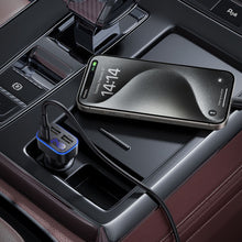 Заредете изображение във визуализатора на галерията – Car charger Hoco with LCD 2xUSB A + 1xUSB C PD QC3.0 42W Z63A black
