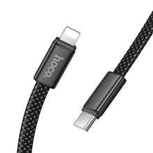 Заредете изображение във визуализатора на галерията – Flat Кабел USB C към USB C Hoco 3A 60W 1 m X125 бял
