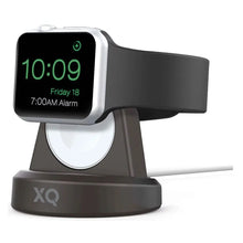 Заредете изображение във визуализатора на галерията – Wireless charger XQISIT NP for Apple Watch MFI with cable USB C and charging stand white
