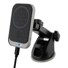 Заредете изображение във визуализатора на галерията – Car phone holder induction BMW compatible with MagSafe 15W for windshield / dashboard / air vent M Edition BMMWCCMPGPK black
