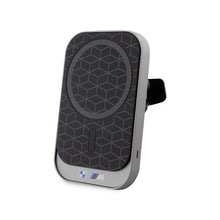 Заредете изображение във визуализатора на галерията – Car phone holder induction BMW compatible with MagSafe 15W for windshield / dashboard / air vent M Edition BMMWCCMPGPK black
