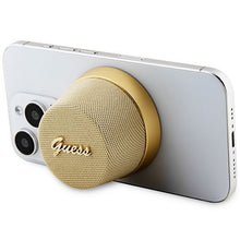 Заредете изображение във визуализатора на галерията – Guess Magnetic Script Metal Bluetooth speaker - gold
