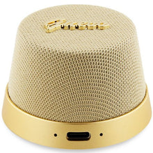 Заредете изображение във визуализатора на галерията – Guess Magnetic Script Metal Bluetooth speaker - gold
