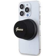 Заредете изображение във визуализатора на галерията – Guess Magnetic Script Metal Bluetooth speaker - black
