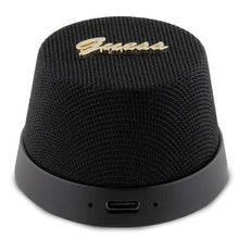 Заредете изображение във визуализатора на галерията – Guess Magnetic Script Metal Bluetooth speaker - black
