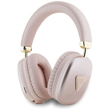 Заредете изображение във визуализатора на галерията – Wireless headphones Guess Metallic Triangle Logo pink
