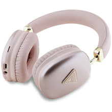 Заредете изображение във визуализатора на галерията – Wireless headphones Guess Metallic Triangle Logo pink
