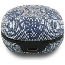 Заредете изображение във визуализатора на галерията – Wireless earphones TWS ENC Guess 4G Classic Metal Logo blue
