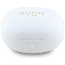 Заредете изображение във визуализатора на галерията – Wireless earphones TWS Guess Flat Classic Logo Electroplated white
