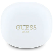 Заредете изображение във визуализатора на галерията – Wireless earphones TWS Guess Flat Classic Logo Electroplated white
