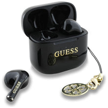 Заредете изображение във визуализатора на галерията – Wireless earphones TWS Guess Effect Printed Classic Logo &amp; Charm black
