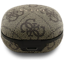 Заредете изображение във визуализатора на галерията – Wireless earphones TWS ENC Guess 4G Classic Metal Logo brown
