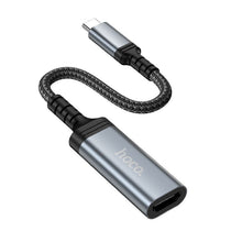 Заредете изображение във визуализатора на галерията – Cable USB C to HDTV conversion cable Hoco 4K 30Hz 0,2 m UA43A metal gray
