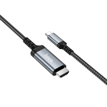 Заредете изображение във визуализатора на галерията – Screen mirroring cable USB C to HDMI Hoco 4K 30Hz 1,8 m UA43 metal gray
