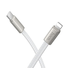 Заредете изображение във визуализатора на галерията – Flat Cable USB C to Lightning Hoco PD 30W 1 m X125 white
