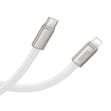 Заредете изображение във визуализатора на галерията – Flat Cable USB C to Lightning Hoco PD 30W 1 m X125 white
