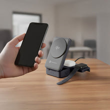 Заредете изображение във визуализатора на галерията – Wireless charger Forcell F-Energy 3in1 Flex Pro Qi2 compatible with MagSafe (F-05) silver
