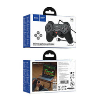 Заредете изображение във визуализатора на галерията – Wire gamepad Hoco for PC Fast Link GA3 black
