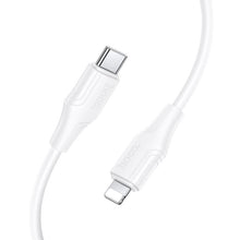 Заредете изображение във визуализатора на галерията – Silicone Cable USB A to Lightning Hoco 27W 1 m X124 white
