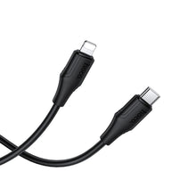 Заредете изображение във визуализатора на галерията – Silicone Cable USB A to Lightning Hoco 27W 1 m X124 black
