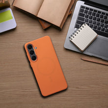 Заредете изображение във визуализатора на галерията – Case KEVLAR compatible with MagSafe for SAMSUNG S25 FE cosmic orange
