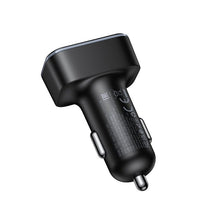 Заредете изображение във визуализатора на галерията – Car charger Hoco with LCD 2xUSB A + 1xUSB C PD QC3.0 42W Z63A black
