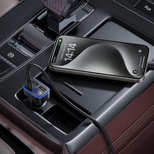 Заредете изображение във визуализатора на галерията – Car charger Hoco with LCD 2xUSB A + 1xUSB C PD QC3.0 42W Z63A black
