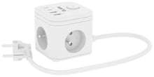 Заредете изображение във визуализатора на галерията – KERG 3-socket power cube + USB-A+USB-C charger 1.5m 3×1.5mm2 H05VV-F 16A/250V~ Smart white
