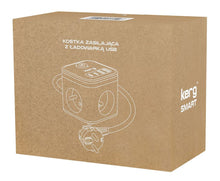 Заредете изображение във визуализатора на галерията – KERG 3-socket power cube + fast charger USB-A+USB-C 1.5m 3×1.5mm2 H05VV-F 16A/250V~ Smart black
