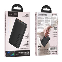 Заредете изображение във визуализатора на галерията – Powerbank Hoco 10000 mAh QC PD 3A 22,5W J122 black
