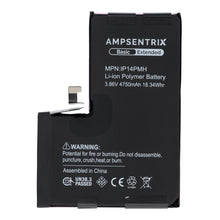 Заредете изображение във визуализатора на галерията – AmpSentrix Basic battery for iPhone 14 Pro Max (high capacity)
