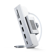Заредете изображение във визуализатора на галерията – Adapter HUB USB C Satechi for iMac M1 2021 24" and 27" Studio Display 2022 ST-UCICHS silver
