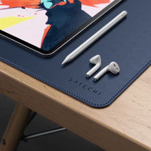 Заредете изображение във визуализатора на галерията – Eco leather desk pad Satechi ST-LDMB blue
