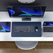 Заредете изображение във визуализатора на галерията – Eco leather desk pad Satechi ST-LDMB blue
