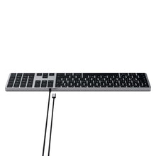 Заредете изображение във визуализатора на галерията – Wire keyboard USB C QWERTY Satechi Slim W3 Wired ST-UCSW3M space gray
