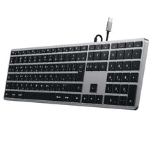 Заредете изображение във визуализатора на галерията – Wire keyboard USB C QWERTY Satechi Slim W3 Wired ST-UCSW3M space gray
