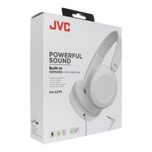 Заредете изображение във визуализатора на галерията – Wired Headband headphones with microphone jack 3,5mm JVC HA-S31M-B-E white
