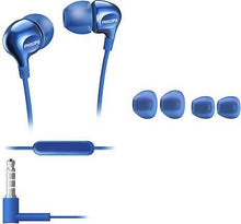 Заредете изображение във визуализатора на галерията – Wired earphones with microphone jack 3,5mm PHILIPS SHE3705BL blue
