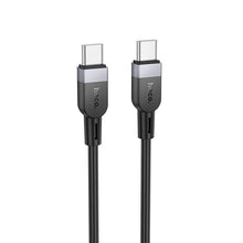 Заредете изображение във визуализатора на галерията – Silicone Кабел USB C към USB C Hoco 3A 60W 2 m X109 черен
