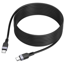 Заредете изображение във визуализатора на галерията – Silicone Кабел USB C към USB C Hoco 3A 60W 2 m X109 черен
