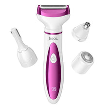 Заредете изображение във визуализатора на галерията – Trimmer and shaver 4in1 Hoco HP80 white and pink

