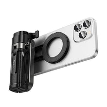 Заредете изображение във визуализатора на галерията – Live stand Hoco with magnetic and universal hilder with remote control K27 PRO czarny
