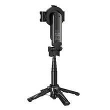 Заредете изображение във визуализатора на галерията – Live stand Hoco with magnetic and universal hilder with remote control K27 PRO czarny
