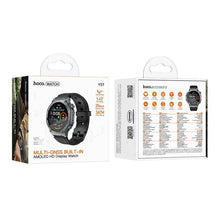 Заредете изображение във визуализатора на галерията – Smartwatch Hoco 1,43" AMOLED GPS with call function Y37 black
