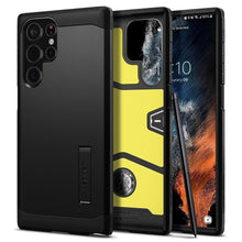 Заредете изображение във визуализатора на галерията – SPIGEN Tough Гръб ARMOR за SAMSUNG S22 ULTRA черен
