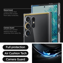 Заредете изображение във визуализатора на галерията – Case SPIGEN Ultra Hybrid ACS07292 for Samsung Galaxy S24 Ultra - Crystal Clear
